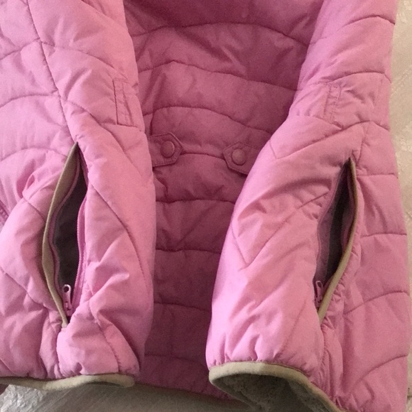 Girls Lands End Pink Puffer Vest - Picture 14 of 15